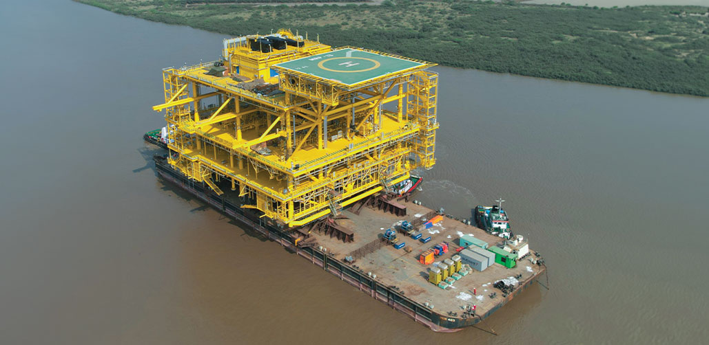 Heaviest Tie-in Platform [TP-13] (Float-over) from Hazira Yard for Marjan Increment Program Package-2 project, KSA